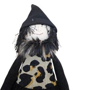 Woof & Poof 2012 Black Velvet Halloween Witch Doll Decor